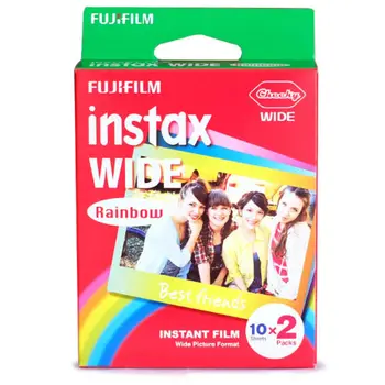 Original Fuji Film Fujifilm Instax Instant Wide Film 20 Rainbow Sheets ForPolaroid 300 200 210 100 500AF