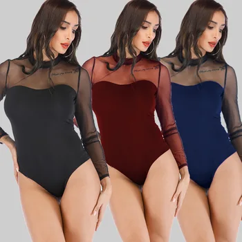 Summer Mock Neck Mesh Sheer Skinny Bodysuit For Women Patchwork Long Sleeve Ladies Lace Sexy Body Female Basic Bodysuits Tops
Summer Mock Neck Mesh Sheer Skinny Bodysuit For Women Patchwork Long Sleeve Ladies Lace Sexy Body Female Basic Bodysuits Tops