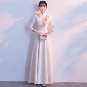 Plus Size XXXL Noble Elegant Lady Chinese Evening Dress Gown Classic Flower Long Qipao Mandarin Collar Stage Show Cheongsam
Plus Size XXXL Noble Elegant Lady Chinese Evening Dress Gown Classic Flower Long Qipao Mandarin Collar Stage Show Cheongsam
