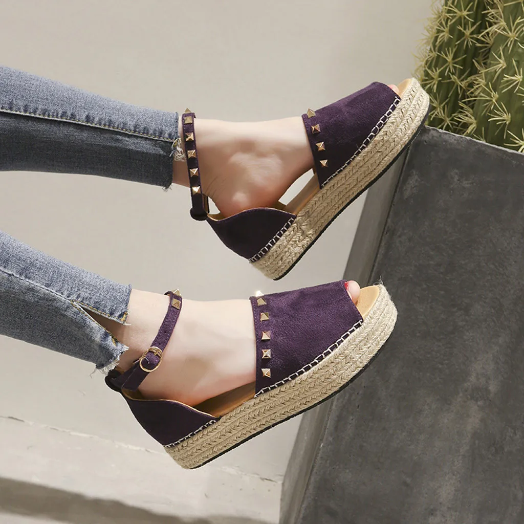 2019 Women's Sandals Spring Summer Ladies Fashion Shoes Rivet Flat With Playform Buckle Woven Thick-Bottom Roman Shoes sandalias
2019 Women's Sandals Spring Summer Ladies Fashion Shoes Rivet Flat With Playform Buckle Woven Thick-Bottom Roman Shoes sandalias