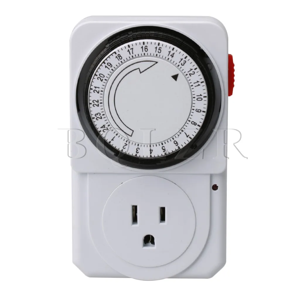 BQLZR 110V US Plug Analog Grounded Timer Mechanical Timer Outlet Socket 1750W 10A 15 Minute On-Off 24 Hour Grounded Timer
BQLZR 110V US Plug Analog Grounded Timer Mechanical Timer Outlet Socket 1750W 10A 15 Minute On-Off 24 Hour Grounded Timer