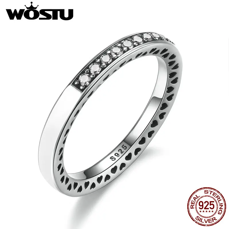 WOSTU 3 Colors 925 Sterling Silver Radiant Hearts Ring For Women With Clear CZ Fashion Brand Ring S925 Fine Jewelry Gift XCH7606 
WOSTU 3 Colors 925 Sterling Silver Radiant Hearts Ring For Women With Clear CZ Fashion Brand Ring S925 Fine Jewelry Gift XCH7606