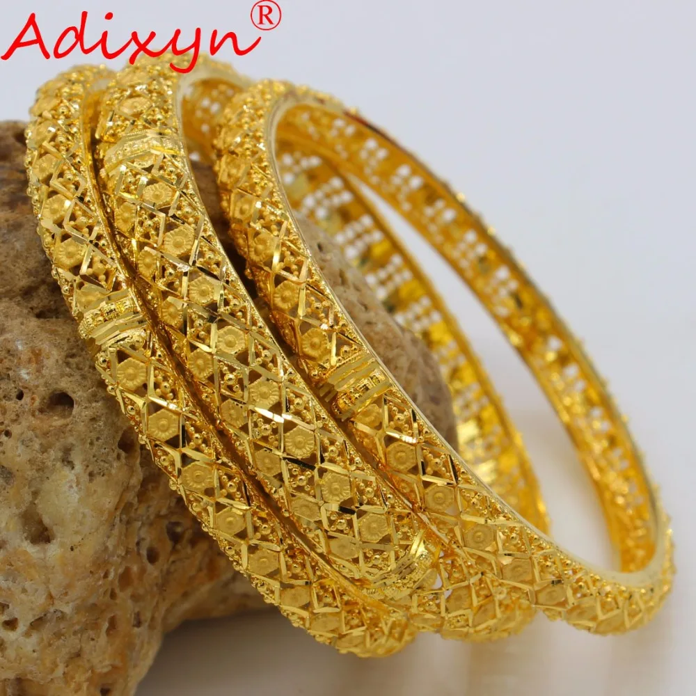 Adixyn 3PCS 4SIZE Dubai Gold Bangles For Women Gold Color Bangles&Bracelets Ethiopian/Arab/Middle East Party Gifts N04182
Adixyn 3PCS 4SIZE Dubai Gold Bangles For Women Gold Color Bangles&Bracelets Ethiopian/Arab/Middle East Party Gifts N04182