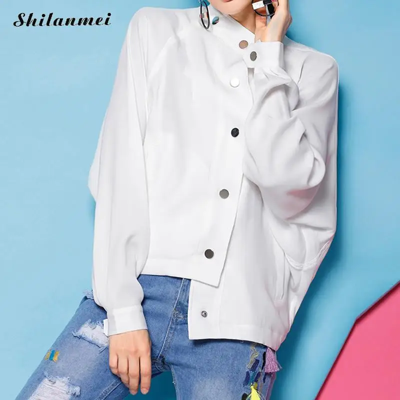 Spring Autumn New Women Shirt Cotton Linen Button White Blue Floral Turn-down Collar Irregular Loose Blouse Plus size XL
Spring Autumn New Women Shirt Cotton Linen Button White Blue Floral Turn-down Collar Irregular Loose Blouse Plus size XL