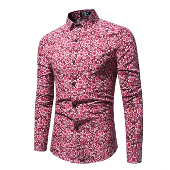 Men Linen Flower Shirt 2020 New Retro Floral Printed Man Casual Dress Shirt Brand Clothing Fashion Slim Fit Long Sleeve Shirt 
Men Linen Flower Shirt 2020 New Retro Floral Printed Man Casual Dress Shirt Brand Clothing Fashion Slim Fit Long Sleeve Shirt