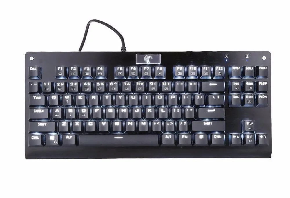 Z-77 Eagle Tenkeyless Mechanical Gaming Keyboard White LED Backlit 87 Keys N-Key Rollover Keyboard with Backlight Qwerty Layout
Z-77 Eagle Tenkeyless Mechanical Gaming Keyboard White LED Backlit 87 Keys N-Key Rollover Keyboard with Backlight Qwerty Layout