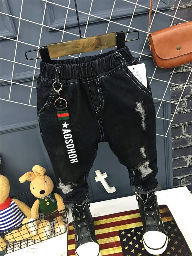 Children's clothes 2019 Korean baby girls and boys jeans. Personality matte hole stretch trousers 2T-6T (A12035
Children's clothes 2019 Korean baby girls and boys jeans. Personality matte hole stretch trousers 2T-6T (A12035