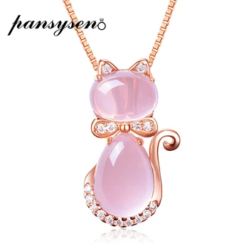 PANSYSEN Romantic Cute Rose Quartz Pendant Necklaces For Women 925 Silver Jewelry Necklace Wedding Party Fine Jewelry Gifts
PANSYSEN Romantic Cute Rose Quartz Pendant Necklaces For Women 925 Silver Jewelry Necklace Wedding Party Fine Jewelry Gifts