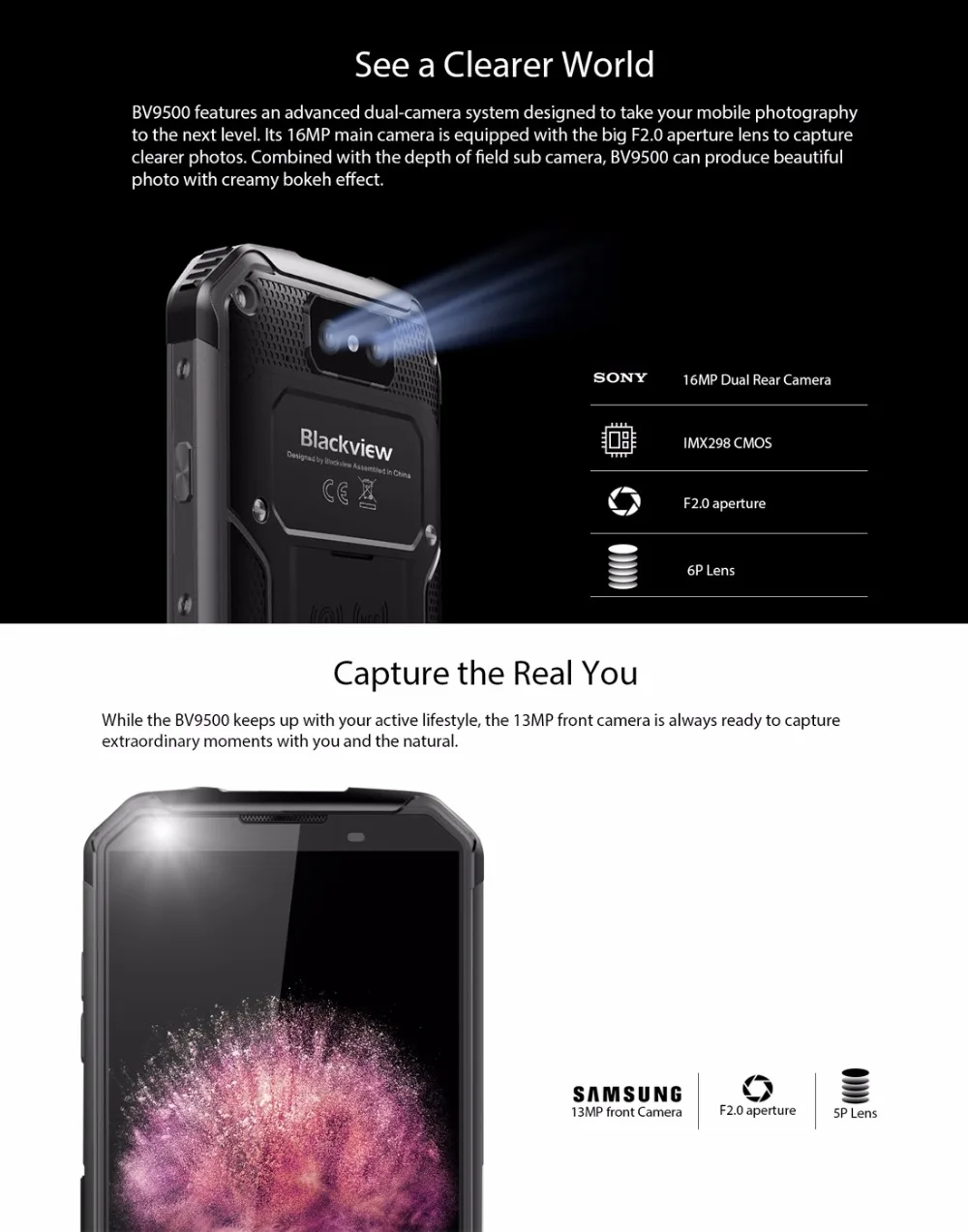 Blackview BV9500 4G Mobile Phone Android 8.1 Octa Core 5.7" 18:9 MTK6763T 4GB RAM 64GB ROM IP68 Waterproof Smartphone NFC OTG Blackview BV9500 4G Mobile Phone Android 8.1 Octa Core 5.7" 18:9 MTK6763T 4GB RAM 64GB ROM IP68 Waterproof Smartphone NFC OTG