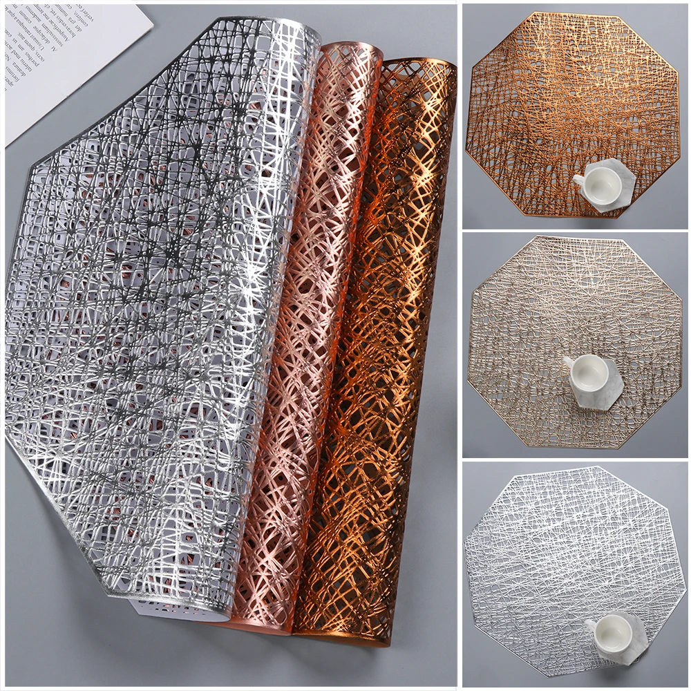 1PC Creative PVC Placemat Waterproof Non Slip Mats For Dinner Table Plastic Octagonal Hollow Heat-insulated Pad Home Decoration
1PC Creative PVC Placemat Waterproof Non Slip Mats For Dinner Table Plastic Octagonal Hollow Heat-insulated Pad Home Decoration