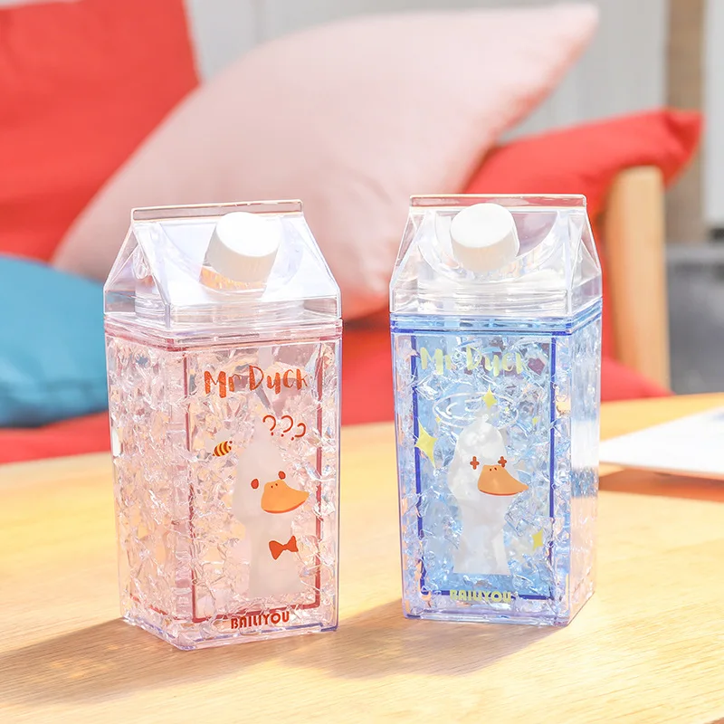 Korean Style Square Water Bottle 400ml BPA Free Double Wall Plastic Milk Juice Drink Bottles Women Summer Drinkware Outdoor
Korean Style Square Water Bottle 400ml BPA Free Double Wall Plastic Milk Juice Drink Bottles Women Summer Drinkware Outdoor