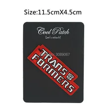 4.5" TRANSFORMERS logo TV Movie Film Uniform iron on patch Hat Vest Jacket Shirt applique badge emblem party factory supplier