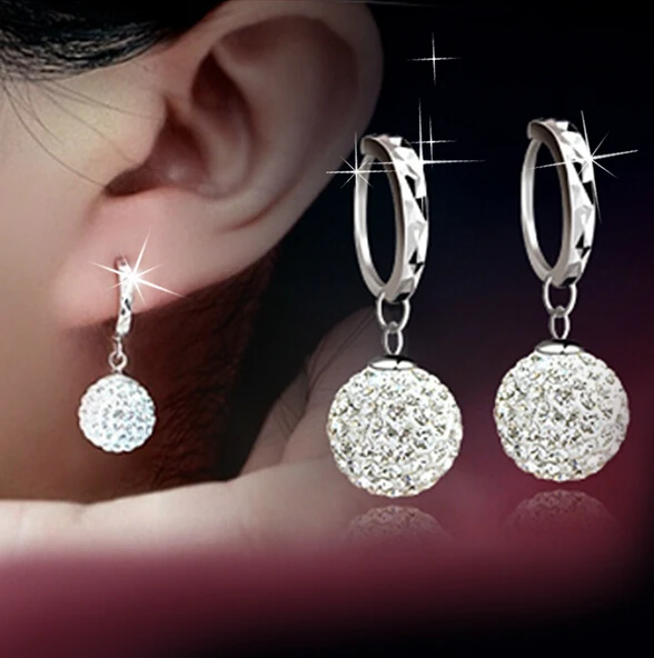 925 Sterling Silver Earrings Women Ear Jewelry Luxury Cubic Zirconia Crystal Stud Earrings Rhinestone Ball Hanging Earrings
925 Sterling Silver Earrings Women Ear Jewelry Luxury Cubic Zirconia Crystal Stud Earrings Rhinestone Ball Hanging Earrings