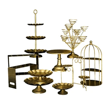 Gold cake stand set vintage cake tools cupcake tray home decoration dessert table party supplier bake ware storage racks
Gold cake stand set vintage cake tools cupcake tray home decoration dessert table party supplier bake ware storage racks