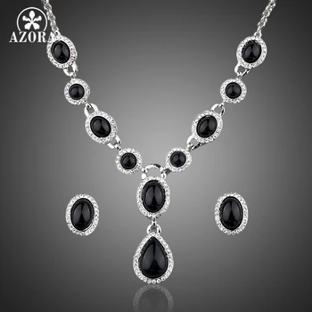 AZORA Gorgeous White Gold Color Stellux Austrian Crystal Stud Earrings and Heart Pendant Necklace Set TG0013
AZORA Gorgeous White Gold Color Stellux Austrian Crystal Stud Earrings and Heart Pendant Necklace Set TG0013
