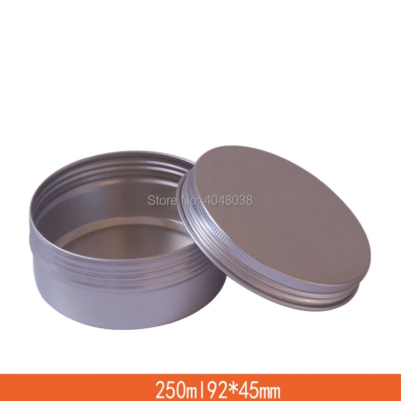 10PCSlot Empty Aluminum Pot Aroma Candle Packing Box Plasticine Storage Case Round Cosmetic Cream Jar 250ML 250G Lip Gloss Box (2)