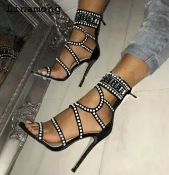 2018 Summer stripe Segmentation with paste drillingdecoration thin heel high heel sandals good match and easy to walk
2018 Summer stripe Segmentation with paste drillingdecoration thin heel high heel sandals good match and easy to walk