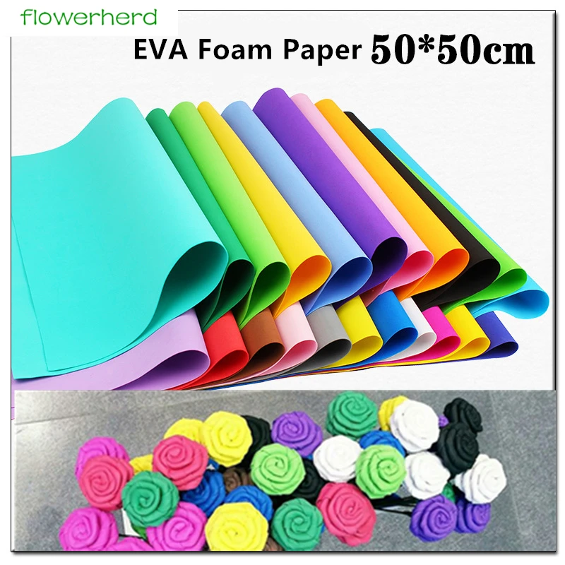 10pcs/lot 50x50cm 1mm EVA Foam Paper Handmade Foam Sheets Sponge Paper DIY Handcraft Flowers Materials Gift Card Decor
10pcs/lot 50x50cm 1mm EVA Foam Paper Handmade Foam Sheets Sponge Paper DIY Handcraft Flowers Materials Gift Card Decor
