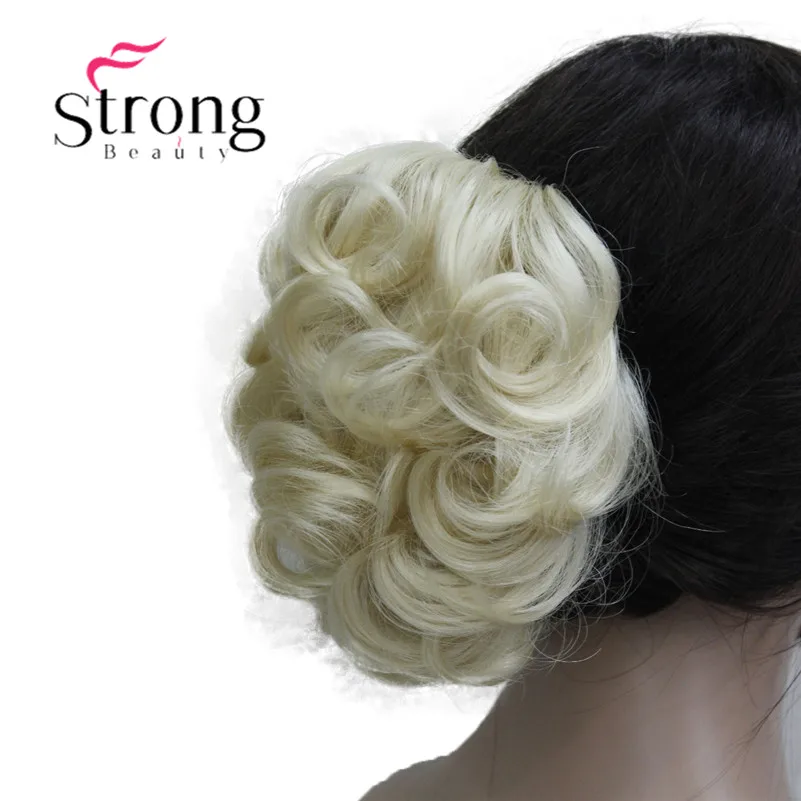 E-945B 613(1)Fashion-Women-s-blonde-Synthetic-short-Curly-Wavy-Claw-Clip-Ponytail-Pony-Tail-Hair-Extension