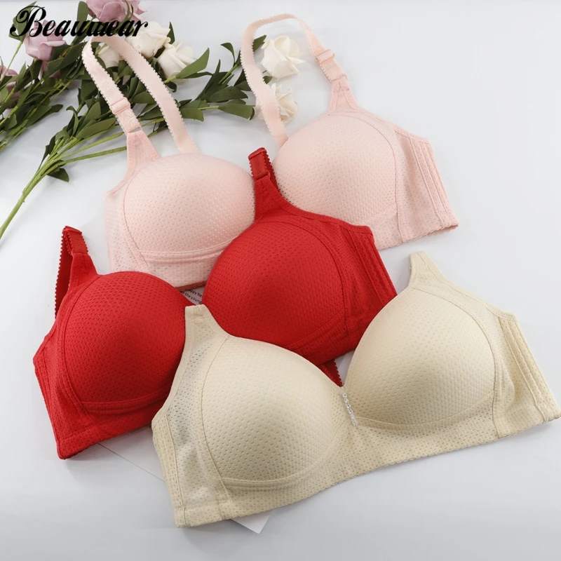 Beauwear Everyday Underwear Beading Bras Breathable Comfortable Summer Bra Wire Free B C Cup Plus Size Bh Push Up Bra 36-44
Beauwear Everyday Underwear Beading Bras Breathable Comfortable Summer Bra Wire Free B C Cup Plus Size Bh Push Up Bra 36-44