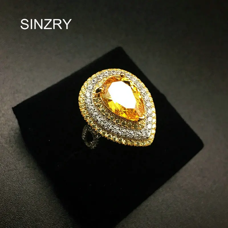 SINZRY NEW ARRIVAL Women's gorgous Jewelry accessory Fashion WaterDrop CZ Ring Top Crystal zirconia brilliant party finger rings
SINZRY NEW ARRIVAL Women's gorgous Jewelry accessory Fashion WaterDrop CZ Ring Top Crystal zirconia brilliant party finger rings