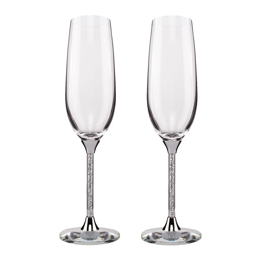 Keytrend Champagne Glasses Luxury K9 Crystal Toasting Flutes And