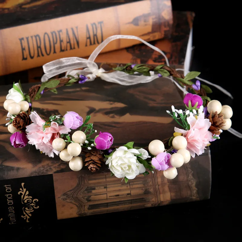 Bohemian Bridal Headdress Garland Simulation Flower Headband Forest Queen Wreath Wedding Fascinatot Accessories For Flower Girls
Bohemian Bridal Headdress Garland Simulation Flower Headband Forest Queen Wreath Wedding Fascinatot Accessories For Flower Girls