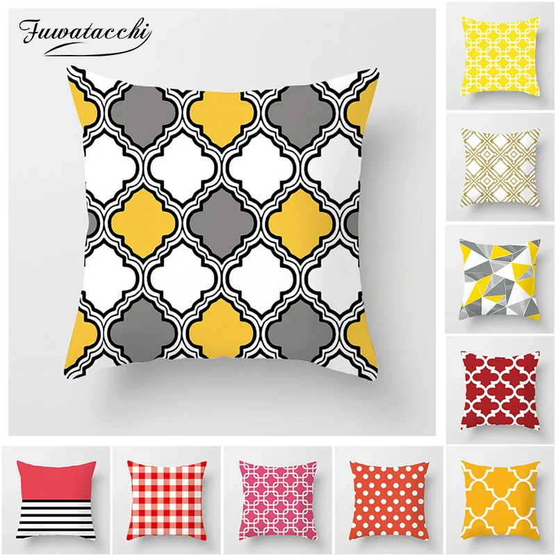 Fuwatacchi Pink Yellow Geometric Cushion Cover Dot Wave Diamond Pillow Cover for Home Sofa Chair Decorative Pillows 45*45cm
Fuwatacchi Pink Yellow Geometric Cushion Cover Dot Wave Diamond Pillow Cover for Home Sofa Chair Decorative Pillows 45*45cm