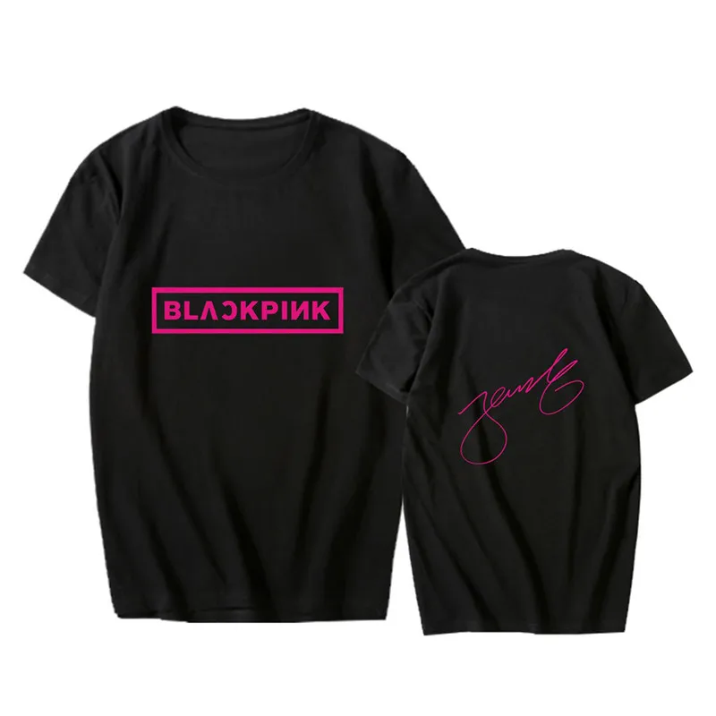 KPOP Blackpink JISOO JENNIE ROSE LISA Signature Black Pink Tees Hip Hop Tshirt T Shirt Short Sleeve Tops T-shirts PT1044
KPOP Blackpink JISOO JENNIE ROSE LISA Signature Black Pink Tees Hip Hop Tshirt T Shirt Short Sleeve Tops T-shirts PT1044