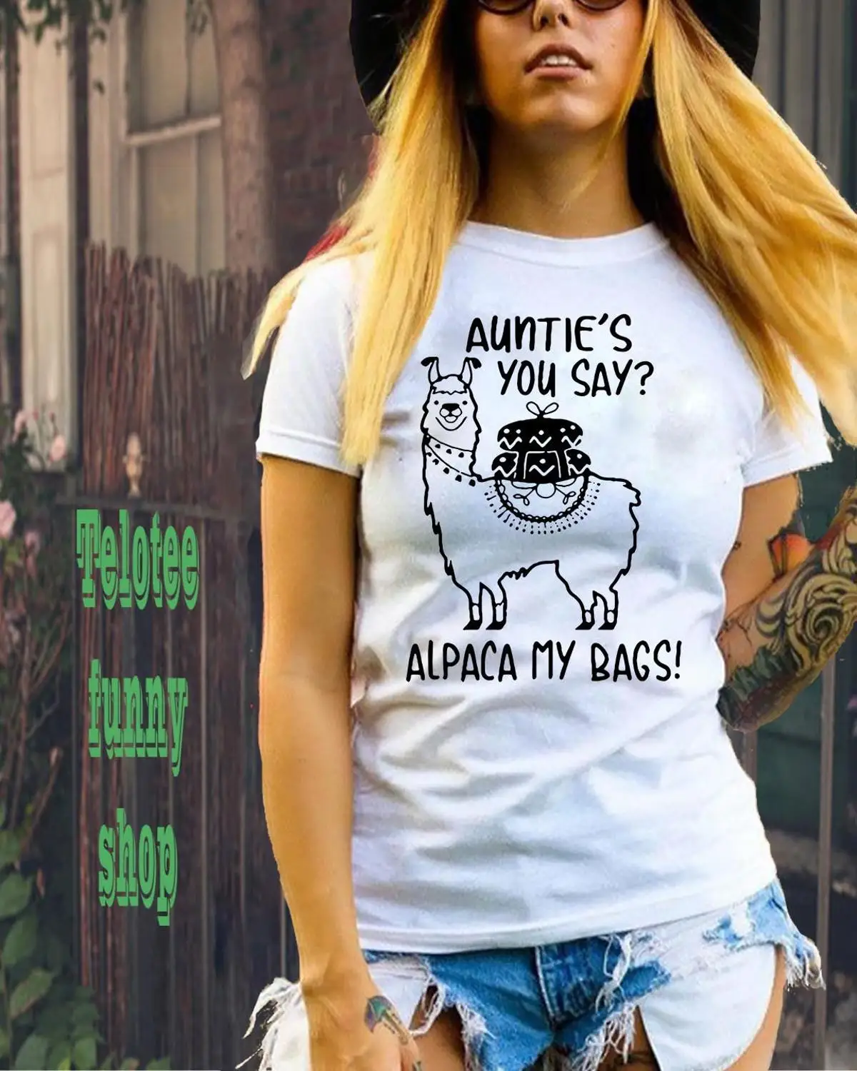 

Llama Auntie’s you say alpaca my bags T-Shirt funny camisetas women unisex aesthetic vintage grunge art graphic tshirt top tee