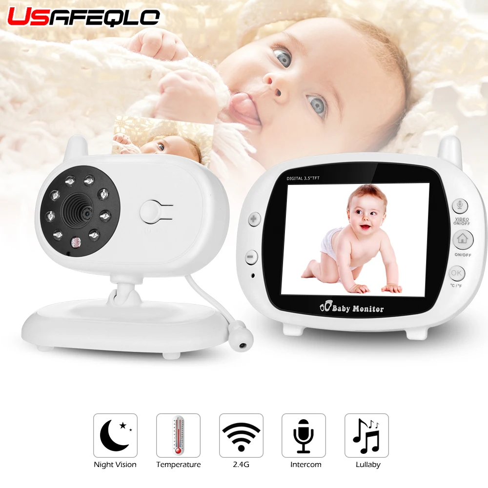 

3.2 inch Wireless Video Color Baby Monitor High Resolution Baby Nanny Security Camera Night Vision Temperature Monitoring