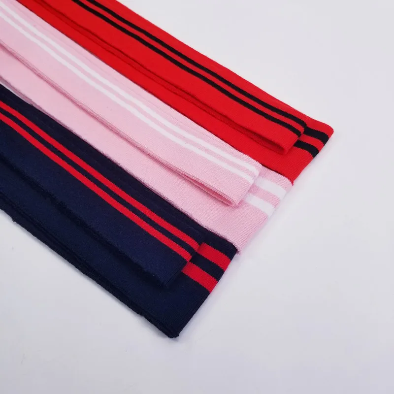 New arrival 2pcs/set colored Strip Series cotton knitted fabric elastic collar cuffs hem bottom collar thread mouth fabric
New arrival 2pcs/set colored Strip Series cotton knitted fabric elastic collar cuffs hem bottom collar thread mouth fabric