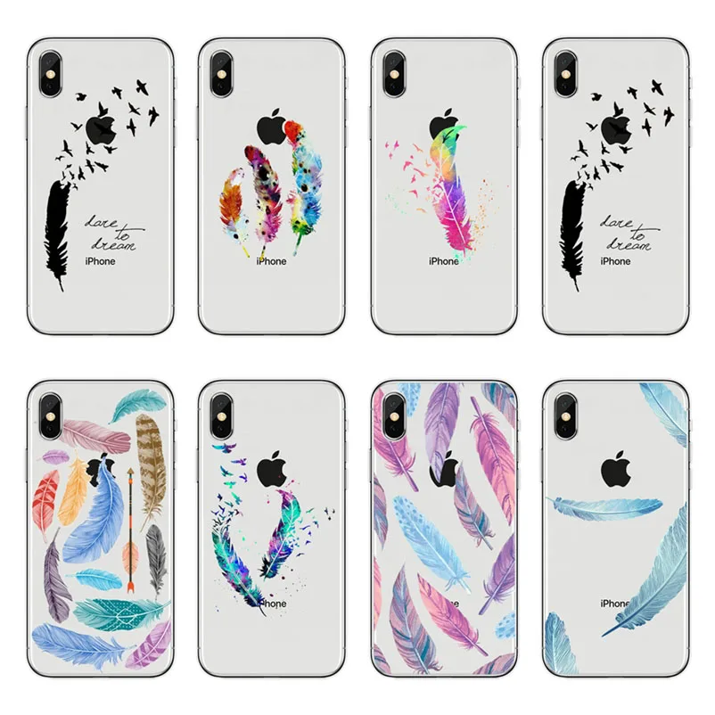 Fashion Colorful Feather Patterned Soft Silicone Clear TPU Case Cover For iphone 6 6s 7 8 Plus 5 5s SE X Xs Max Xr Capinha Coque
Fashion Colorful Feather Patterned Soft Silicone Clear TPU Case Cover For iphone 6 6s 7 8 Plus 5 5s SE X Xs Max Xr Capinha Coque