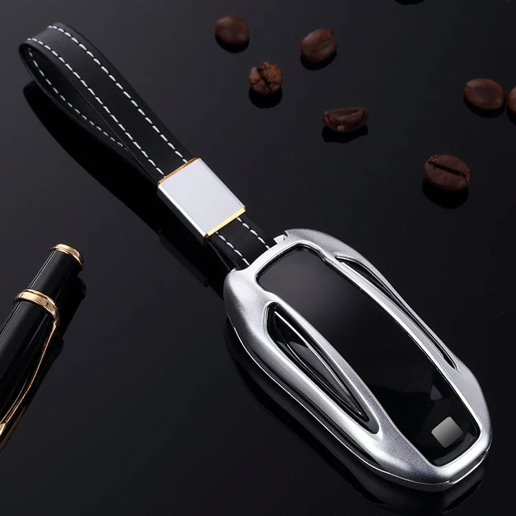 For Tesla Model X Aluminum Alloy Key Shell + Leather Key Chain Protective Case Cover Auto Skin Shell Smart Key Remote Control
For Tesla Model X Aluminum Alloy Key Shell + Leather Key Chain Protective Case Cover Auto Skin Shell Smart Key Remote Control