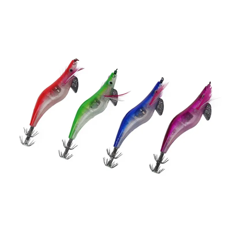 Pack for 4 10.5cm Shrimp Flashing LED Light Squid Jig Fishing Lure Prawn Tackle Hook
Pack for 4 10.5cm Shrimp Flashing LED Light Squid Jig Fishing Lure Prawn Tackle Hook