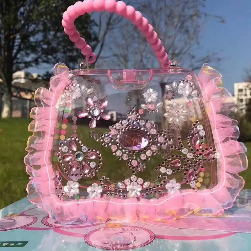 Toys for children transparent plastic box cartoon sweet jewelry storage box handbag handmade kids birthday gift diy girls toys
Toys for children transparent plastic box cartoon sweet jewelry storage box handbag handmade kids birthday gift diy girls toys