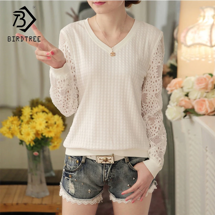 2018 Autumn New Arrival Women's T-Shirt Fashion Lace Tops Full Sleeve Slim V Neck Sweet Striped Sexy Women's Colthing T88716L
2018 Autumn New Arrival Women's T-Shirt Fashion Lace Tops Full Sleeve Slim V Neck Sweet Striped Sexy Women's Colthing T88716L