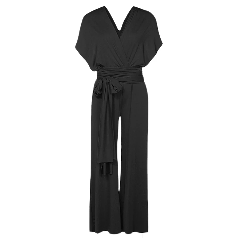 2019 Women Summer combinaison femme V-Neck Hanging Neck Wrapped Chest Vintage Solid Color Backless Loose Wide Leg Jumpsuit 
2019 Women Summer combinaison femme V-Neck Hanging Neck Wrapped Chest Vintage Solid Color Backless Loose Wide Leg Jumpsuit