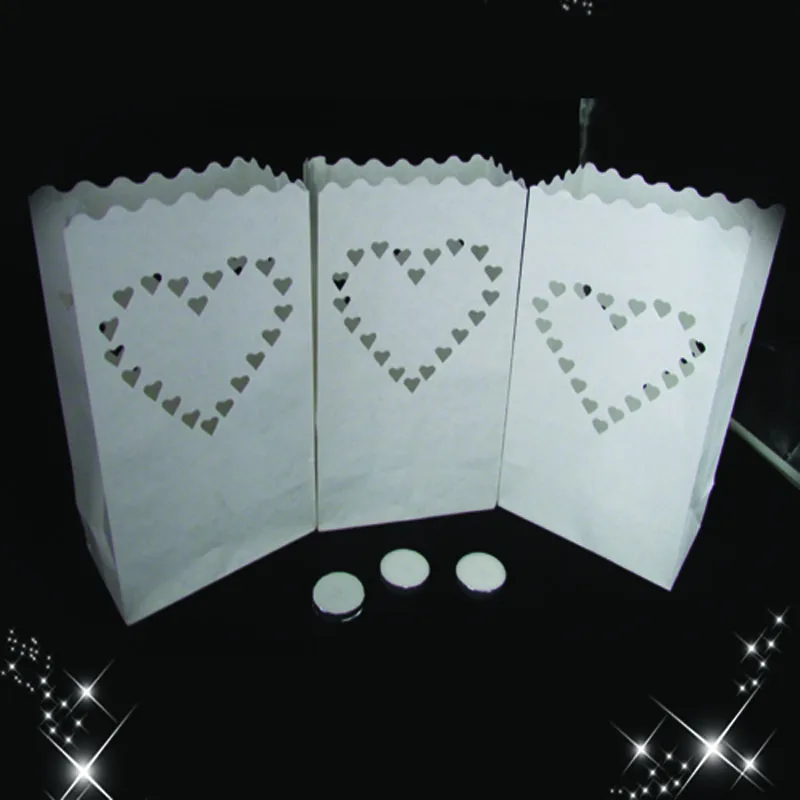 20pcs Heart Pattern Candle Paper Bag Luminaries Bag Wedding Party Valentine's Day paper lanterns BBQ Decoration
20pcs Heart Pattern Candle Paper Bag Luminaries Bag Wedding Party Valentine's Day paper lanterns BBQ Decoration