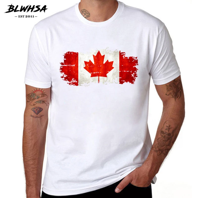 BLWHSA Canada Flag Printing T shirt Men Fashion Short Sleeve Cotton Summer T-shirts Casual Canada Flag Funny Tops Tees
BLWHSA Canada Flag Printing T shirt Men Fashion Short Sleeve Cotton Summer T-shirts Casual Canada Flag Funny Tops Tees