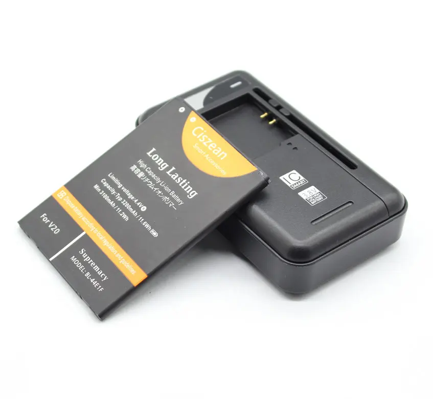 Ciszean 1 x 3200mAh BL-44E1F / BL 44E1F Replacement Battery + Universal Wall Charger For LG V20 H910 H918 VS995 LS997 H990 F800
Ciszean 1 x 3200mAh BL-44E1F / BL 44E1F Replacement Battery + Universal Wall Charger For LG V20 H910 H918 VS995 LS997 H990 F800