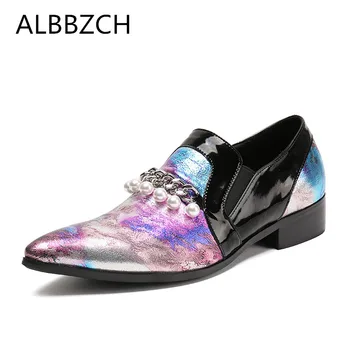 Spring summer mens fashion loafers print patent leather casual shoes men pointed toe luxury tassel evening party derss shoes man
Spring summer mens fashion loafers print patent leather casual shoes men pointed toe luxury tassel evening party derss shoes man