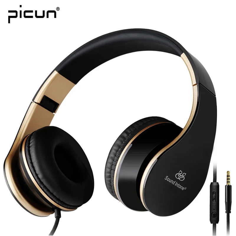 Фото Picun I65 складной Gaming Headset бас проводной разъем для наушников 3 5 мм с HD громкости