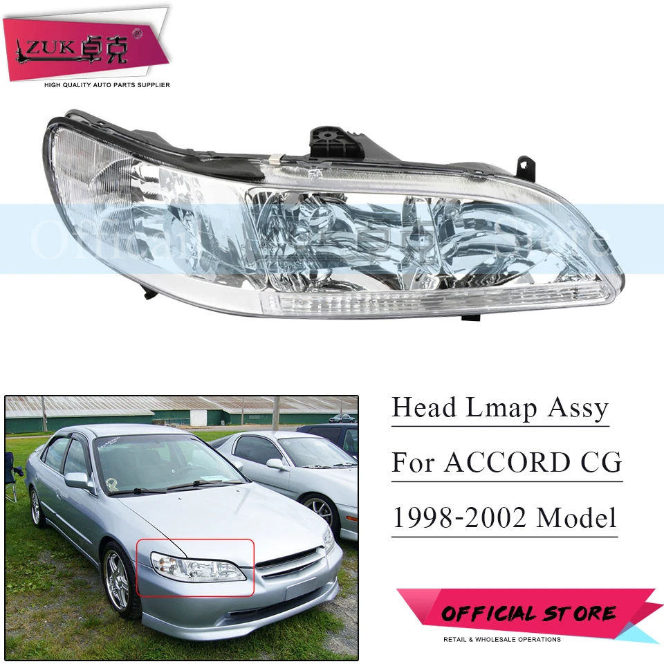ZUK Headlamp Headlight Head Lamp Head Light Assy For HONDA For ACCORD CG1 CG5 CD9 1998 1999 2000 2001 2002 HALOGEN
ZUK Headlamp Headlight Head Lamp Head Light Assy For HONDA For ACCORD CG1 CG5 CD9 1998 1999 2000 2001 2002 HALOGEN