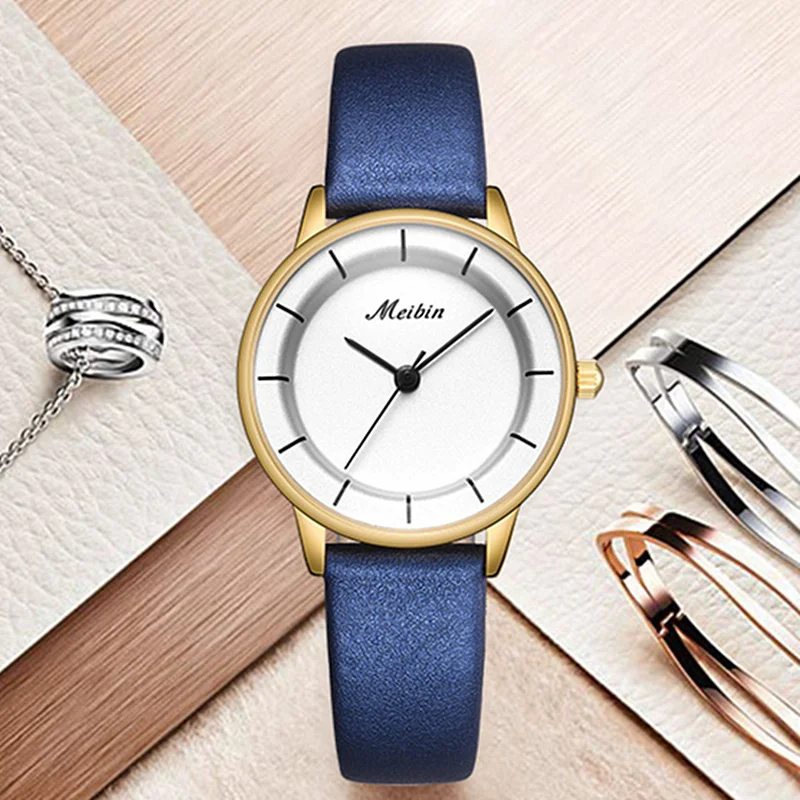 MEIBIN Top Brand Simple Women's Watches Fashion Leather Watchband Wristwatch Fashion Black Ladies Clock reloj mujer montre femme
MEIBIN Top Brand Simple Women's Watches Fashion Leather Watchband Wristwatch Fashion Black Ladies Clock reloj mujer montre femme