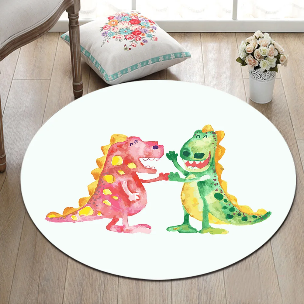LB Cute Watercolor Dinosaur White Round Carpet for Baby Kids Home Living Room Bedroom Cushion Area Rug Bathroom Office Floor Mat
LB Cute Watercolor Dinosaur White Round Carpet for Baby Kids Home Living Room Bedroom Cushion Area Rug Bathroom Office Floor Mat