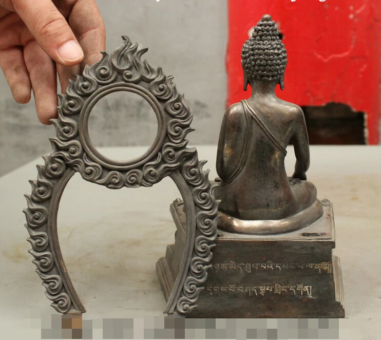 S0620 Old Thailand Pure Bronze Buddhism Shakyamuni Sakyamuni Buddha Seat Lion Statue
S0620 Old Thailand Pure Bronze Buddhism Shakyamuni Sakyamuni Buddha Seat Lion Statue