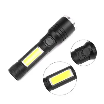 Portable Zoomable 8000LM XML-T6 COB LED USB Rechargeable Flashlight Torch outdoor travel lighting flashlight handheld #3J18
Portable Zoomable 8000LM XML-T6 COB LED USB Rechargeable Flashlight Torch outdoor travel lighting flashlight handheld #3J18