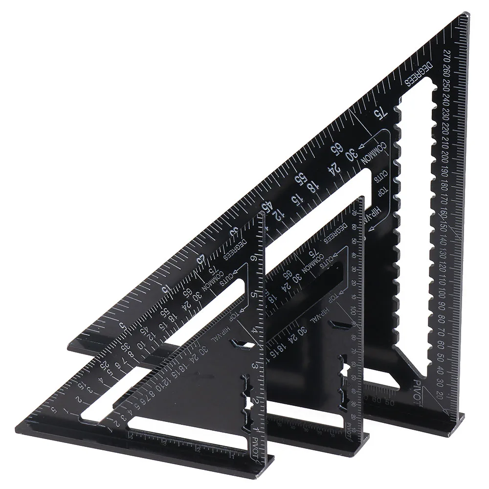 1PC New Durable & Precise 7"/12" Aluminum Alloy Triangle Angle Protractor Square Measuring Ruler Miter for Carpenter Woodworking
1PC New Durable & Precise 7"/12" Aluminum Alloy Triangle Angle Protractor Square Measuring Ruler Miter for Carpenter Woodworking