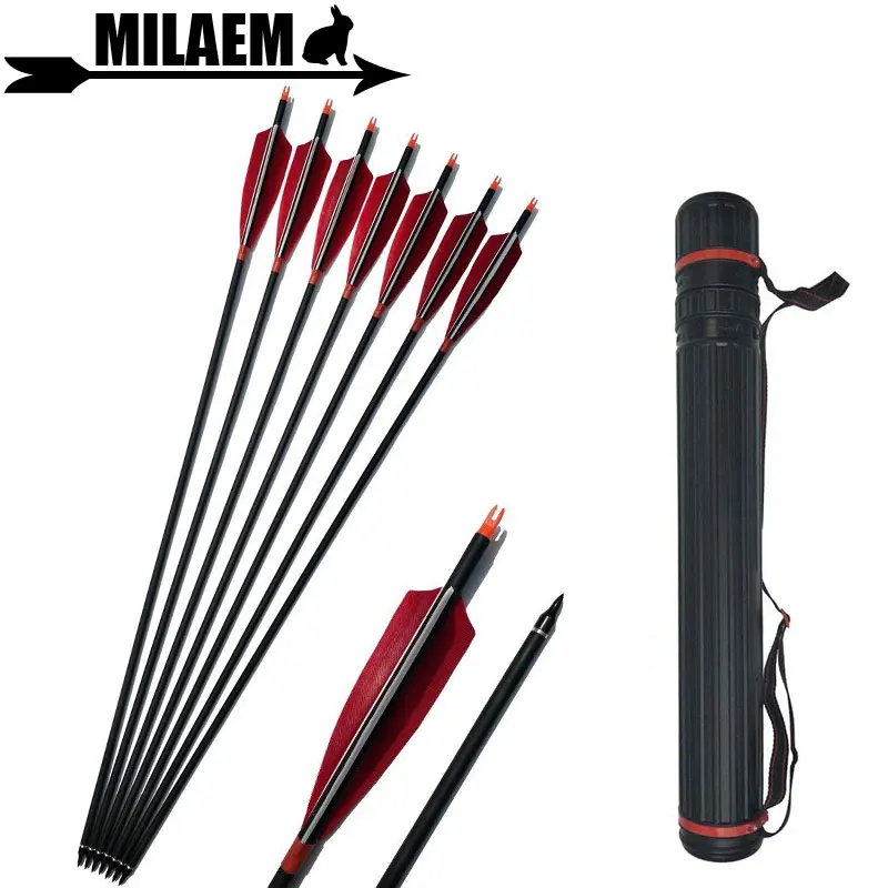12pcs 30inch Archery Carbon Arrow 500 Spine 5inch Turkey Feather Arrow Quiver 100gr Arrow Point Hunting Shooting Accessories
12pcs 30inch Archery Carbon Arrow 500 Spine 5inch Turkey Feather Arrow Quiver 100gr Arrow Point Hunting Shooting Accessories